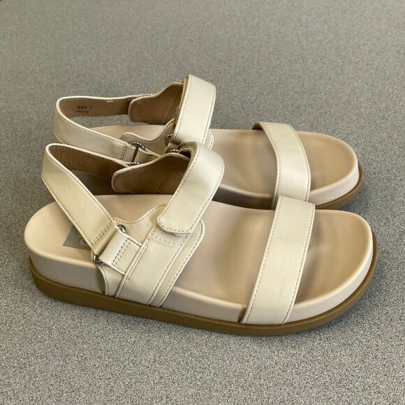 Dolce Vita Argyle Women's Size 7  Platform Sandals Beige Double Strap - Picture 1 of 7
